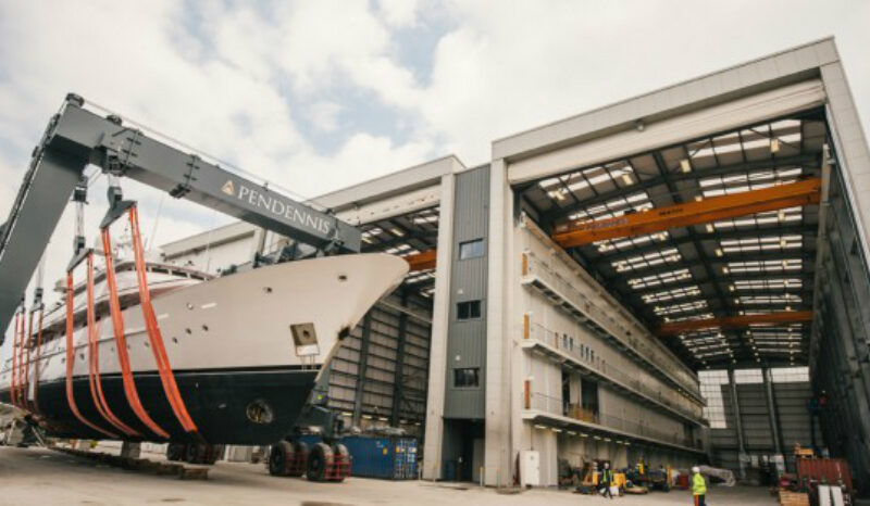 Feadship Constance in for refit at Pendennis