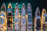 Aerial view of superyachts. Photo: Monaco Yacht Show
