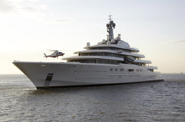Blohm & Voss built the 162m megayacht Eclipse for Roman Abramovich in 2009.