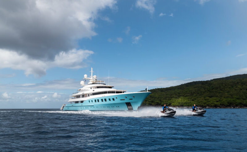 The 72m Axioma is for charter with Camper and Nicholsons.