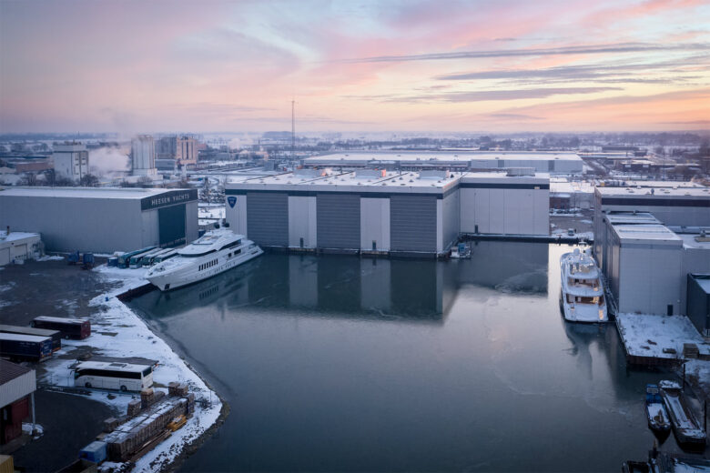Heesen Yachts shipyard in the Netherlands. 