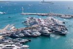 Aerial view of the Cannes Yachting Festival.