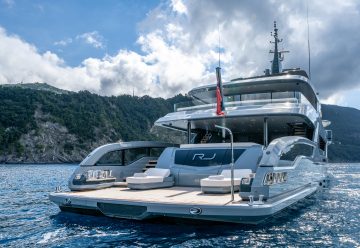 Cantiere delle Marche showed the RJ155 at the 2025 Monaco Yacht Show.