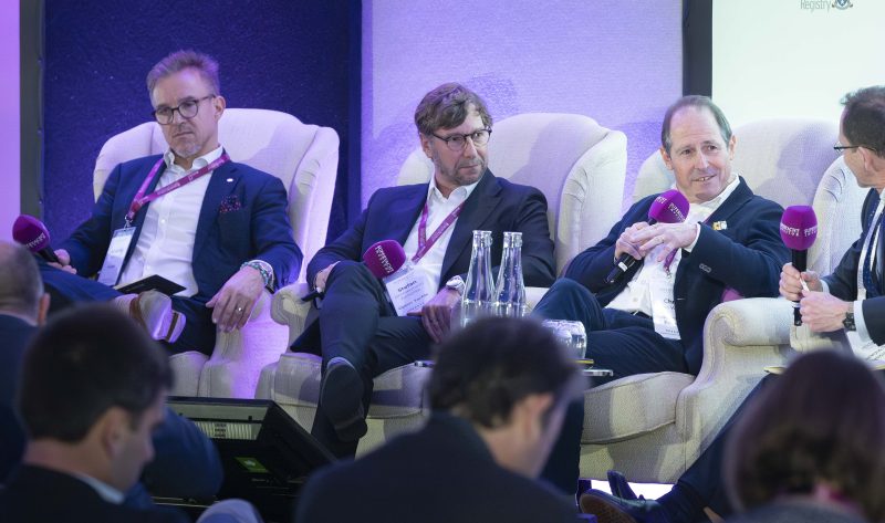 From left to right: Anders Kurten, CEO, Fraser; Stefan Zimmermann Zschocke, CEO, Oyster Yachts; Chris Cecil-Wright, founder, Cecil Wright.