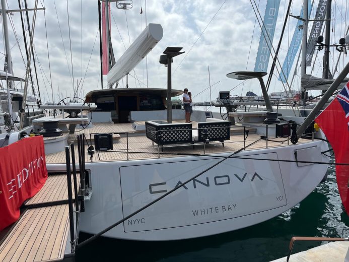 Baltic Yachts' Canova has stability foils to help reduce heel.