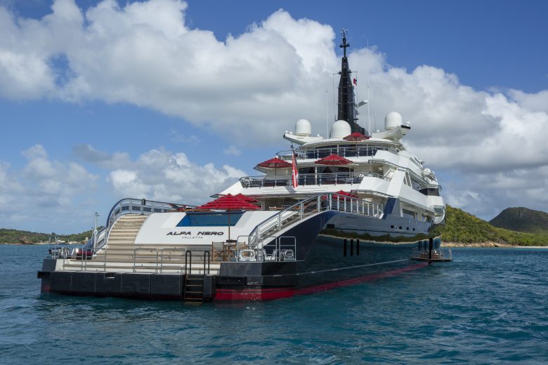 The 82m Oceanco Alfa Nero is asking €88.5m with Fraser.