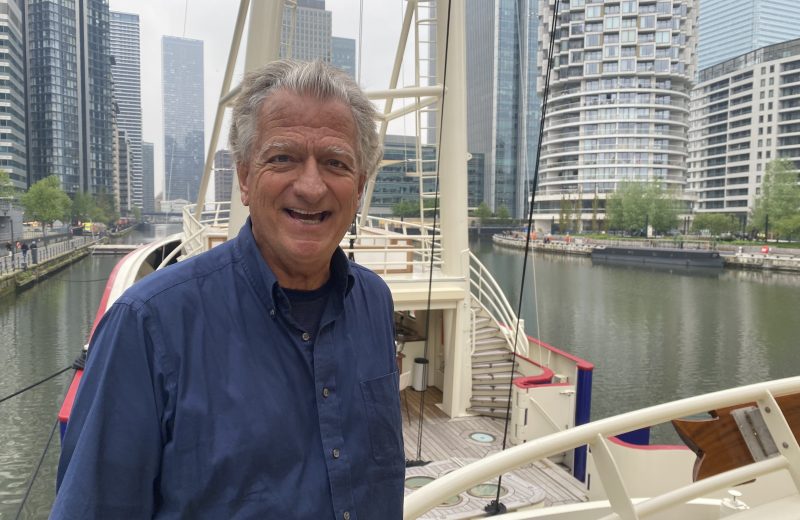 Erik Vonk, owner of Richland Rum, on board his converted trawler Scintilla Maris.
