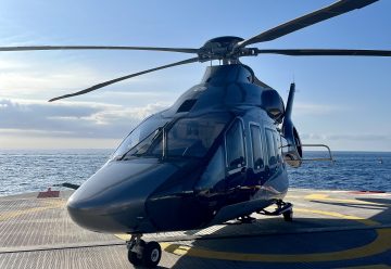 Airbus Corporate Helicopters' ACH160 at the Monaco Yacht Show.