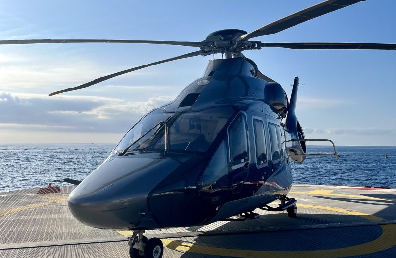 Airbus Corporate Helicopters' ACH160 at the Monaco Yacht Show.