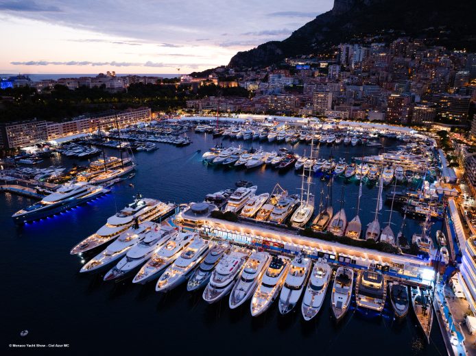 Boats at the Monaco Yacht Show.